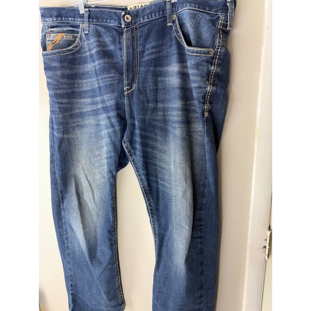 Ariat M4 Relaxed Boot Cut Jeans Mens 44x32 Medium Wash Denim Western Workwear